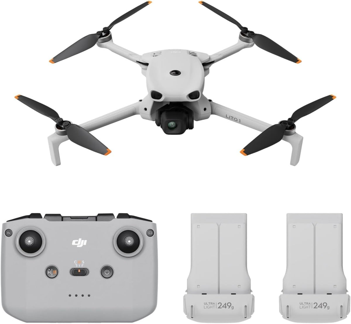 DJI Lito 1 Two-Battery Combo (DJI RC-N3), 4K Camera Drone for Beginners