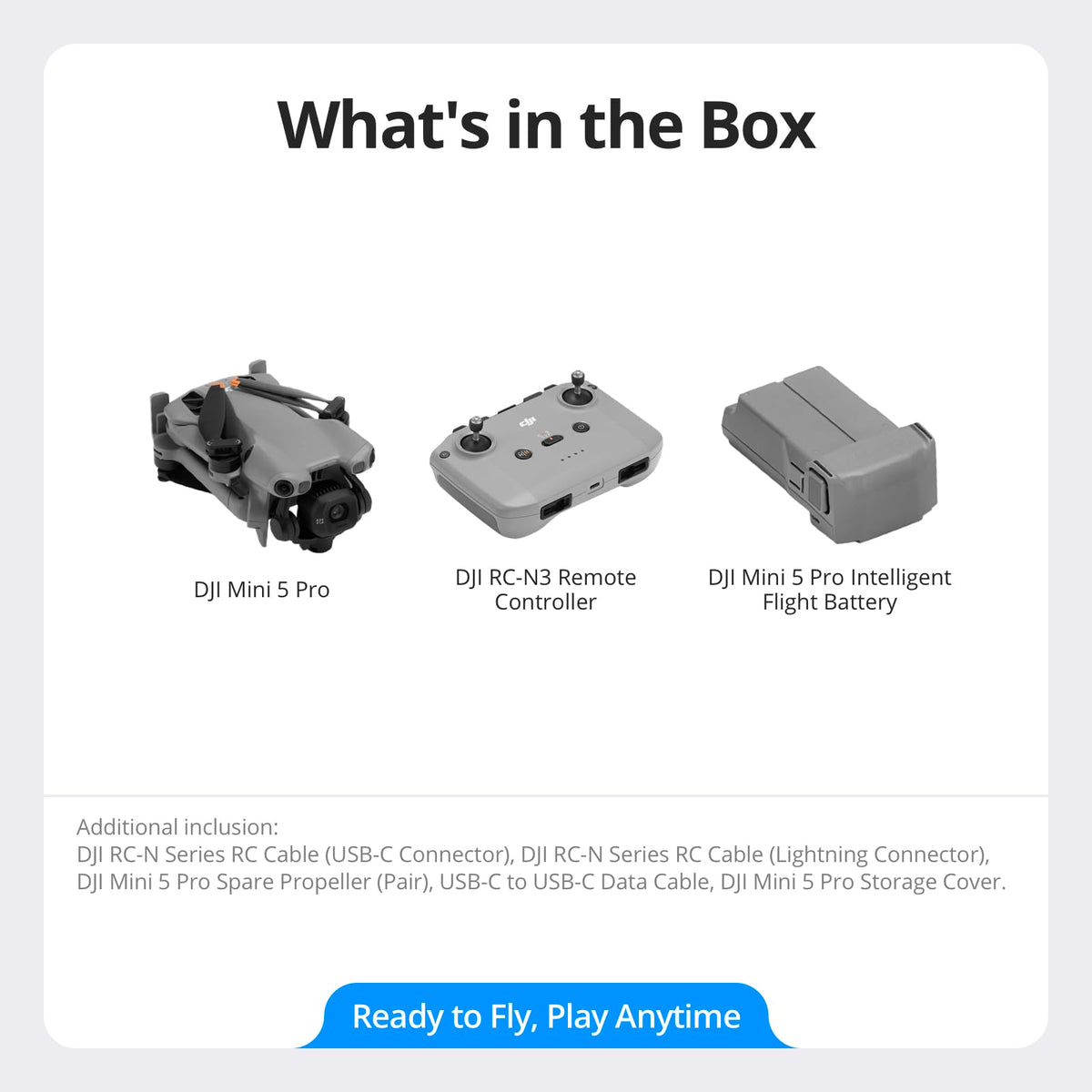 DJI Mini 5 Pro Fly More Combo With DJI RC-N3, 4K Drone, Gift, C0