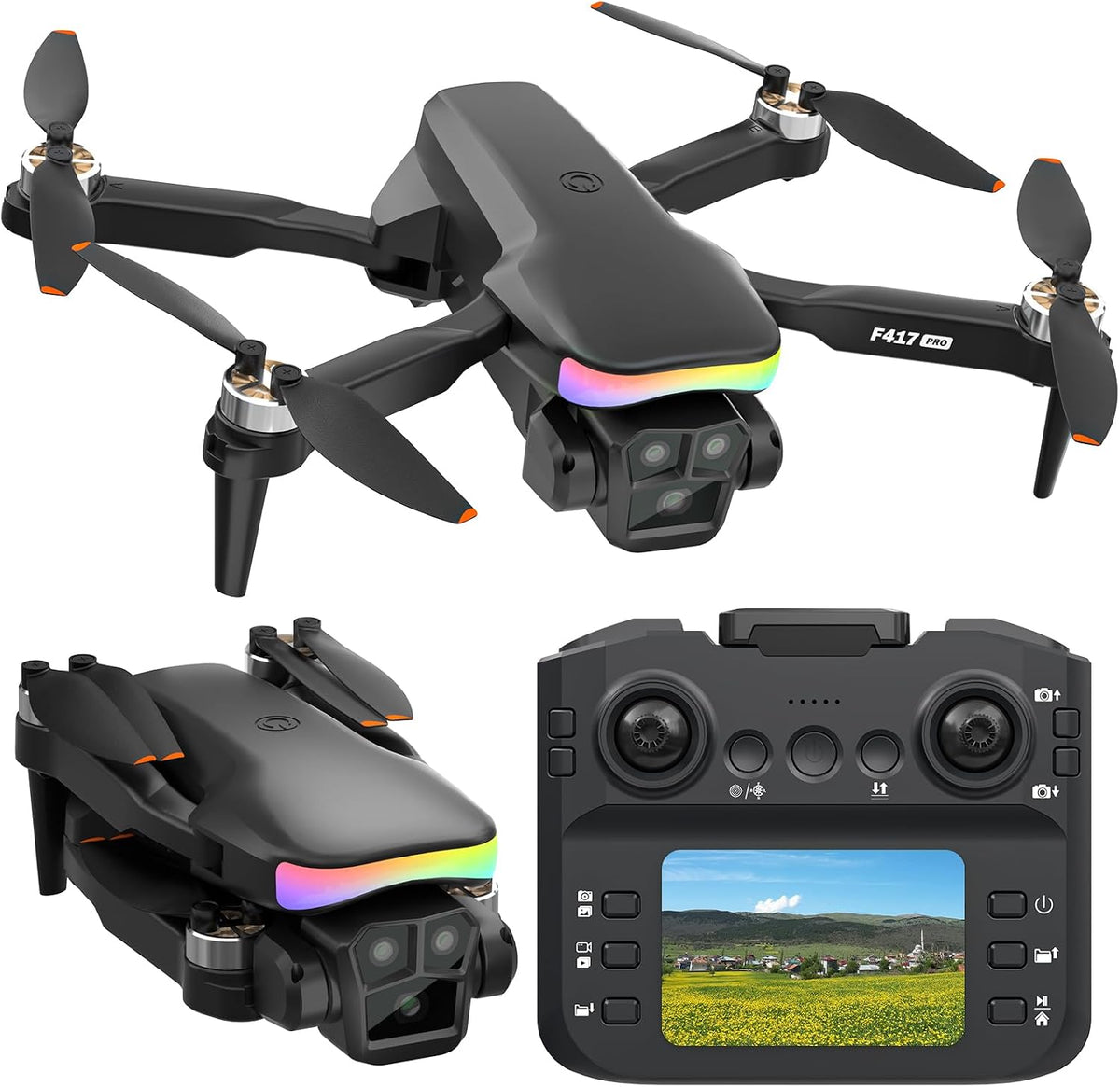 F417PRO Drone with 1080P Camera for Adults Kids, Screen Drones for Beginner