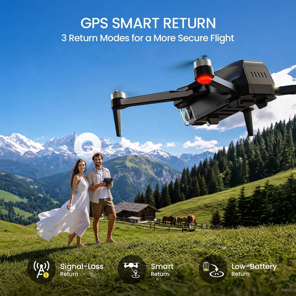 WF35 GPS Drone with 4.3″ Screen Controller and 4K HD Camera for Beginners