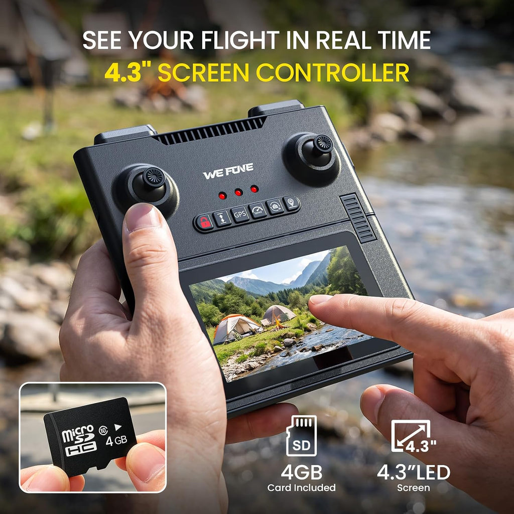 WF35 GPS Drone with 4.3″ Screen Controller and 4K HD Camera for Beginners