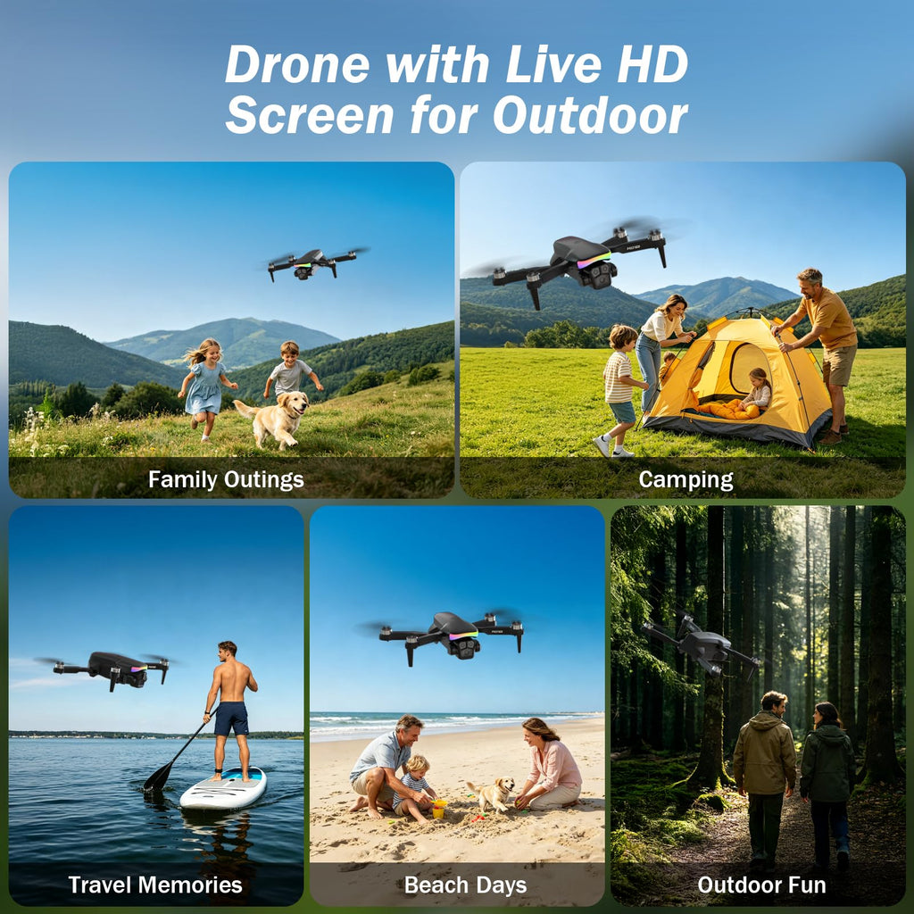 F417PRO Drone with 1080P Camera for Adults Kids, Screen Drones for Beginner